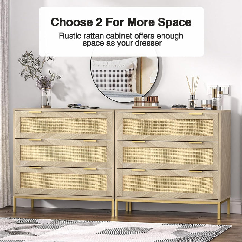3 Drawer Chest of Drawers Wooden Dresser