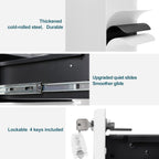 3-Drawer Metal Filing Cabinet on Wheels Fully Assembled