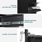 3-Drawer Metal Filing Cabinet on Wheels Fully Assembled