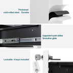 3-Drawer Metal Filing Cabinet on Wheels Fully Assembled