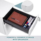 3-Drawer Metal Filing Cabinet on Wheels Fully Assembled