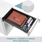 3-Drawer Metal Filing Cabinet on Wheels Fully Assembled
