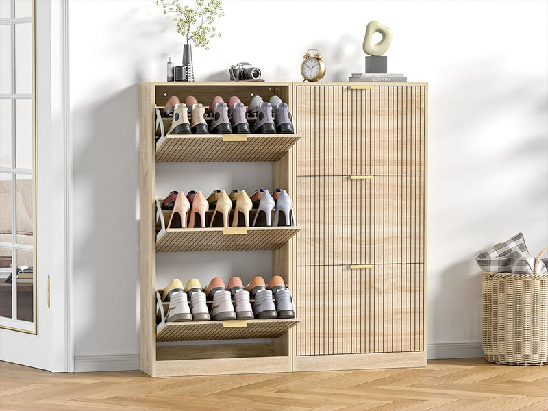 3 Drawer Shoe Cabinet Entrance Hidden Storage Organiser