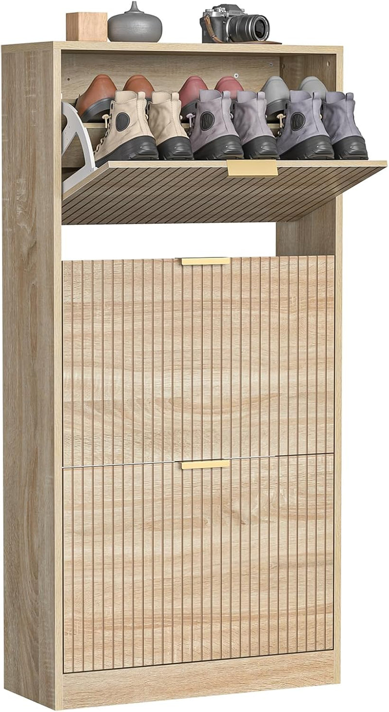 3 Drawer Shoe Cabinet Entrance Hidden Storage Organiser