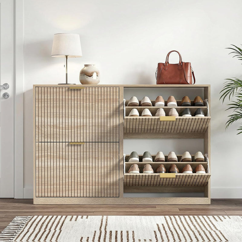 3 Drawer Shoe Cabinet Entrance Hidden Storage Organiser