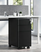 3 Drawers File Cabinet Mobile Filing with Lock