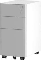 3-Drawers Filing Cabinet Lockable Home Office Mobile File
