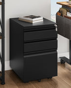 3-Drawers Lockable File Cabinet for Letter Legal A4