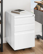 3-Drawers Lockable File Cabinet for Letter Legal A4