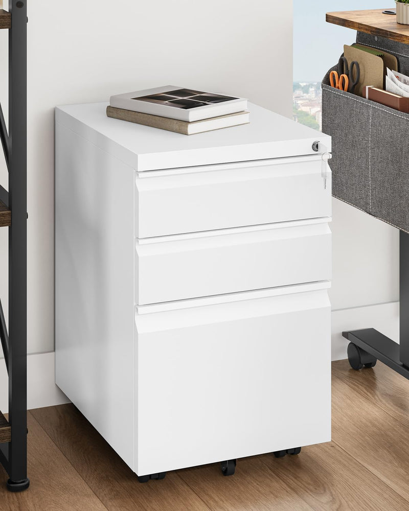 3-Drawers Lockable File Cabinet for Letter Legal A4