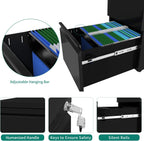 3-Drawers Lockable File Cabinet for Letter Legal A4