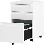 3-Drawers Lockable File Cabinet for Letter Legal A4