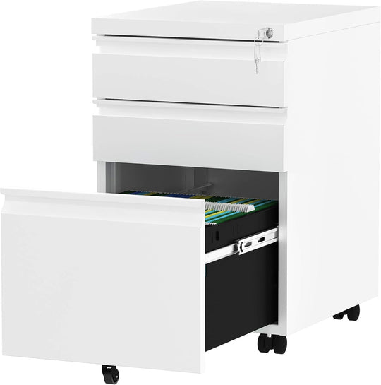 3-Drawers Lockable File Cabinet for Letter Legal A4