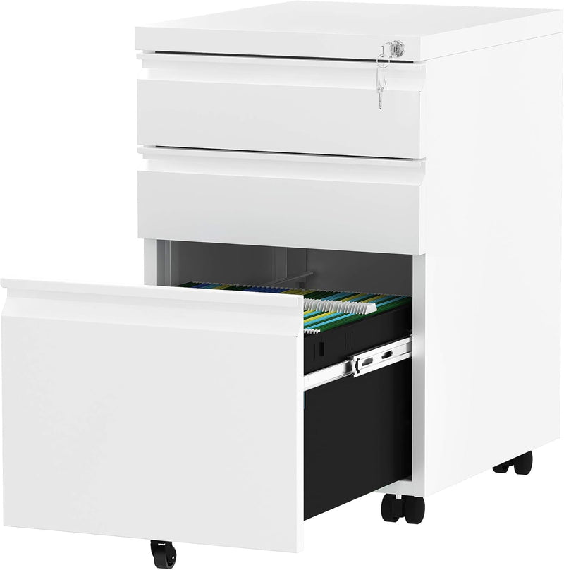 3-Drawers Lockable File Cabinet for Letter Legal A4