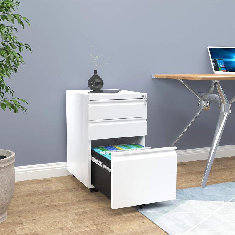 3-Drawers Lockable File Cabinet for Letter Legal A4
