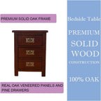 3 Drawers Simple Bedside Table Cabinet Modern Solid