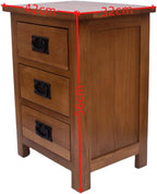 3 Drawers Simple Bedside Table Cabinet Modern Solid