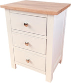 3 Drawers Simple Bedside Table Cabinet Modern Solid