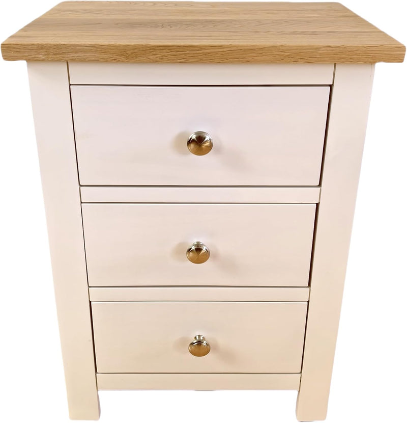 3 Drawers Simple Bedside Table Cabinet Modern Solid