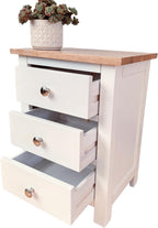 3 Drawers Simple Bedside Table Cabinet Modern Solid