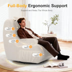 3-In-1 Armchair Swivel Oversize Upholstered High Back Chair