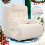 3-In-1 Armchair Swivel Oversize Upholstered High Back Chair