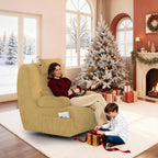 3-In-1 Armchair Swivel Oversize Upholstered High Back Chair