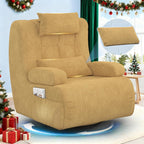 3-In-1 Armchair Swivel Oversize Upholstered High Back Chair