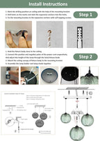 3 in 1 Cluster Pendant Light Fixtures E26