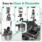 3-In-1 Cold Press Juicer Machines 150MM Feed Chute