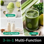 3-In-1 Cold Press Juicer Machines 150MM Feed Chute