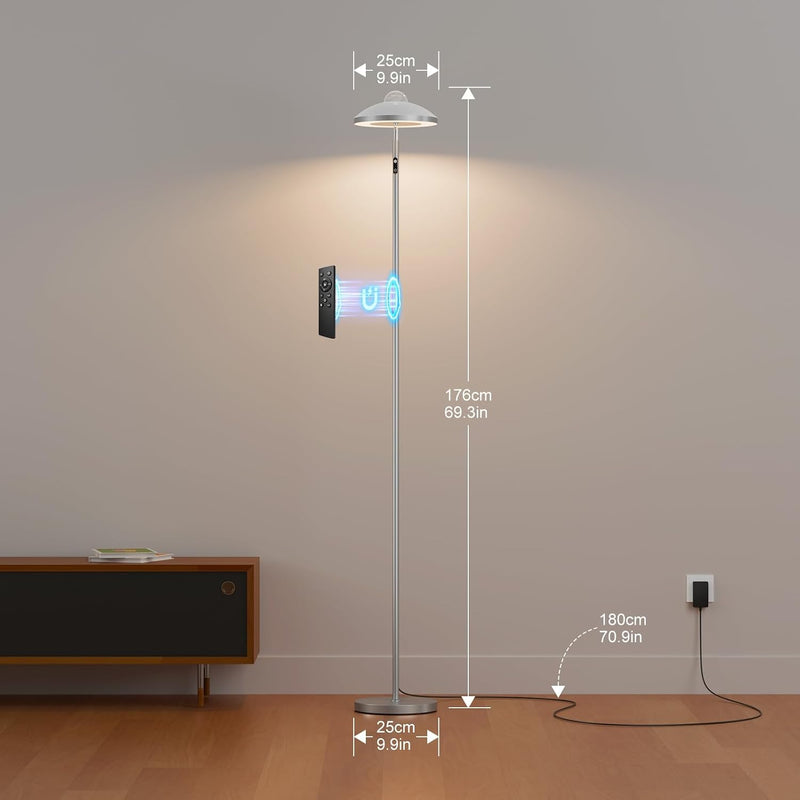 3-In-1 Floor Lamp with Galaxy Star RGB Aurora
