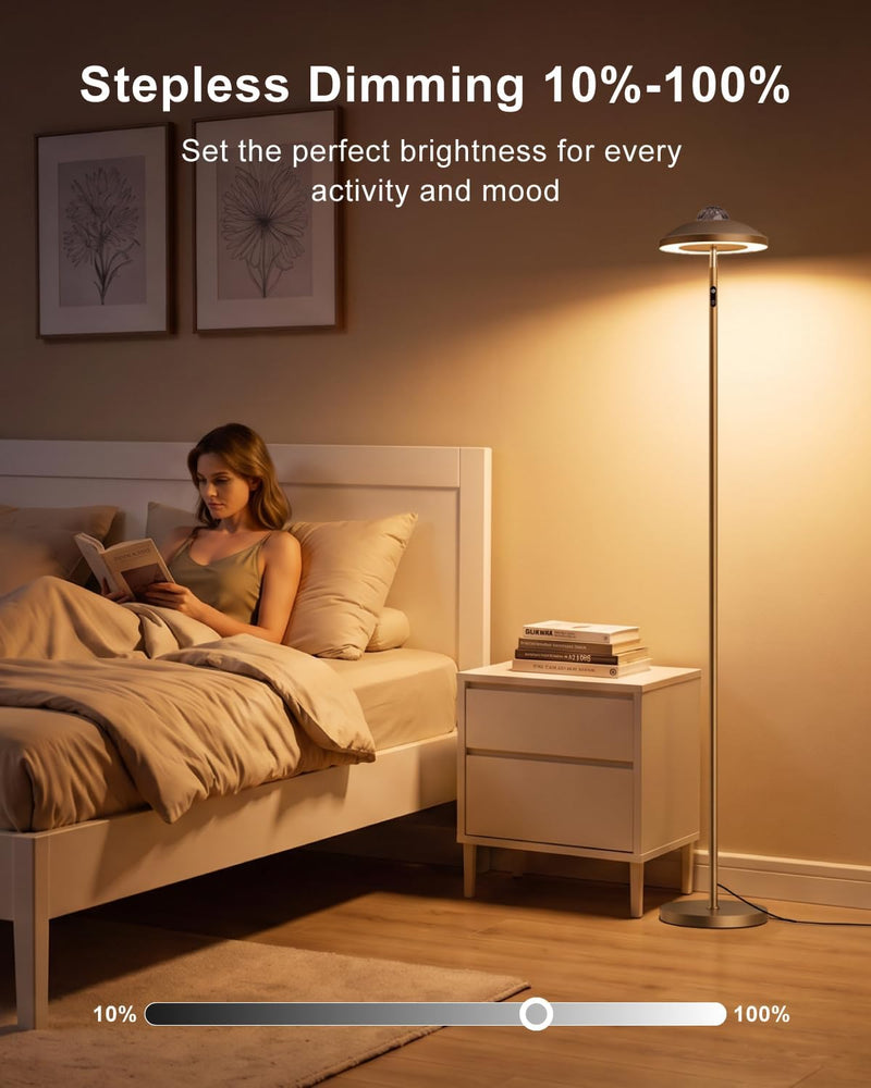 3-In-1 Floor Lamp with Galaxy Star RGB Aurora