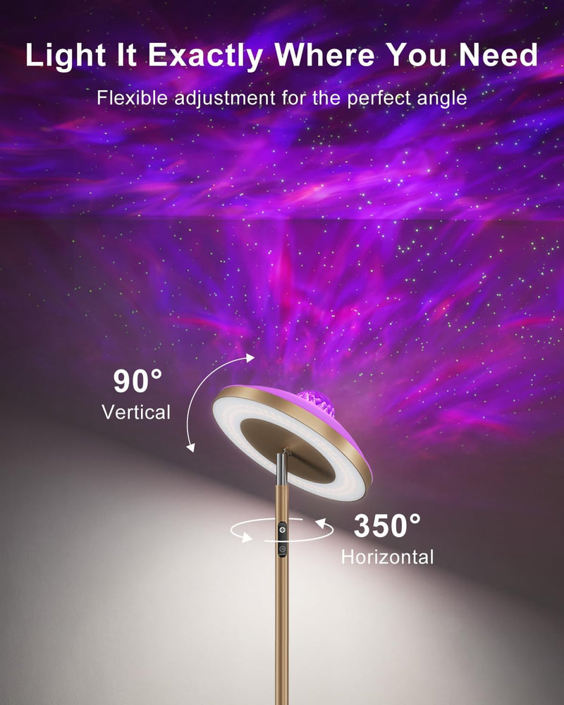 3-In-1 Floor Lamp with Galaxy Star RGB Aurora