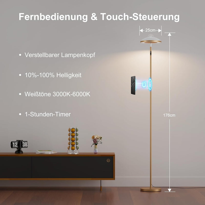 3-In-1 Floor Lamp with Galaxy Star RGB Aurora