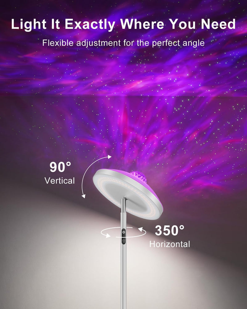 3-In-1 Floor Lamp with Galaxy Star RGB Aurora