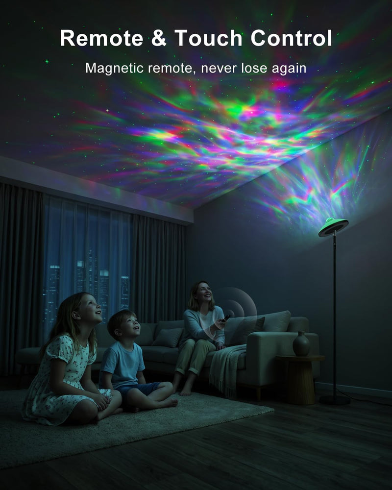 3-In-1 Floor Lamp with Galaxy Star RGB Aurora