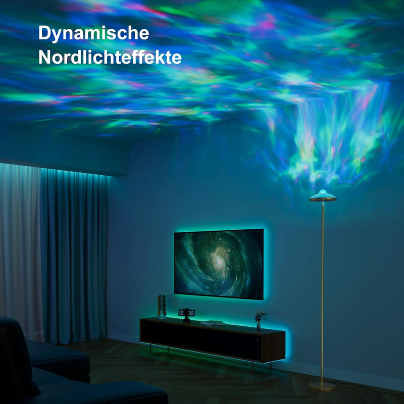 3-In-1 Floor Lamp with Galaxy Star RGB Aurora