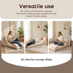 3-In-1 Floor Sofa High‑density Foam Bean Bag Chair