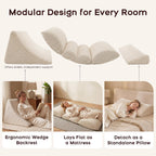 3-In-1 Floor Sofa High‑density Foam Bean Bag Chair