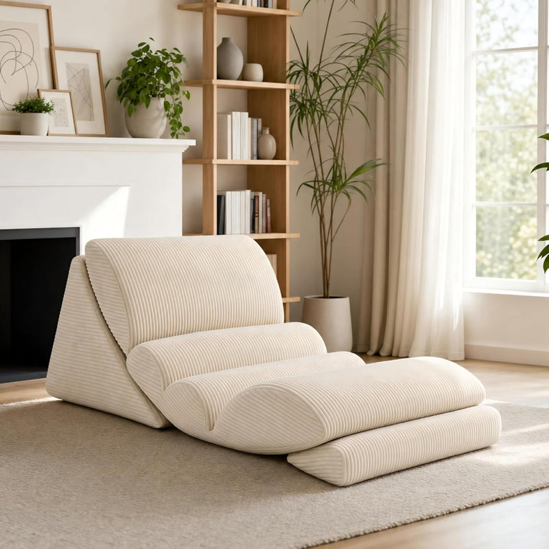 3-In-1 Floor Sofa High‑density Foam Bean Bag Chair