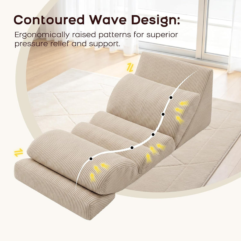 3-In-1 Floor Sofa High‑density Foam Bean Bag Chair