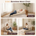 3-In-1 Floor Sofa High‑density Foam Bean Bag Chair