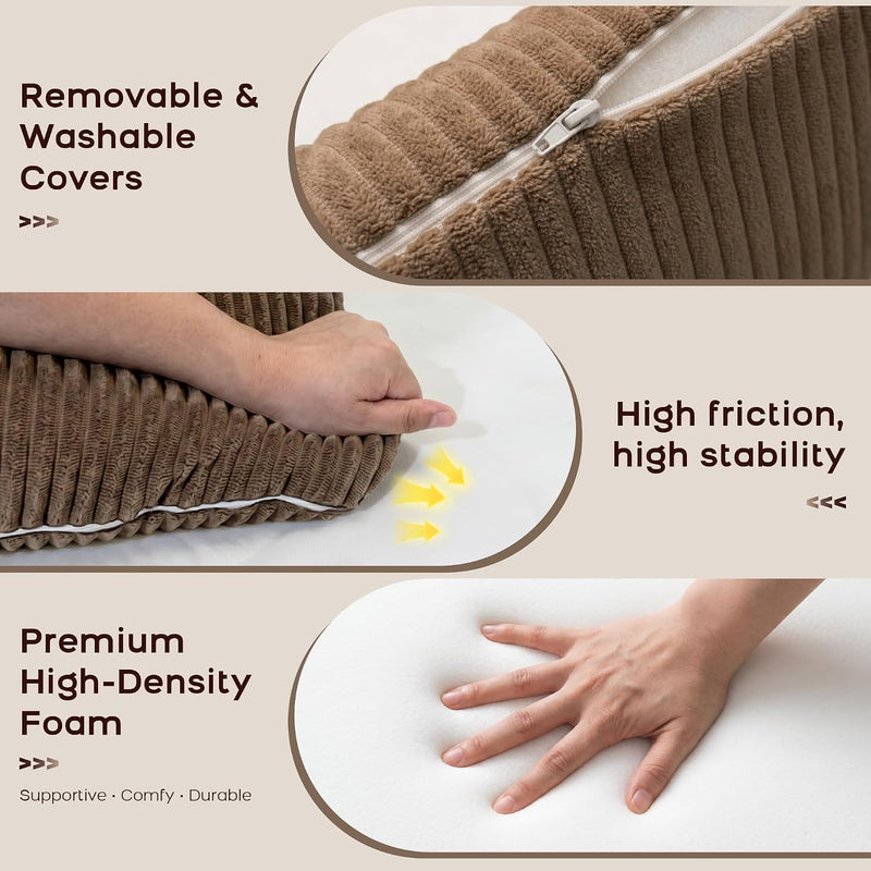 3-In-1 Floor Sofa High‑density Foam Bean Bag Chair