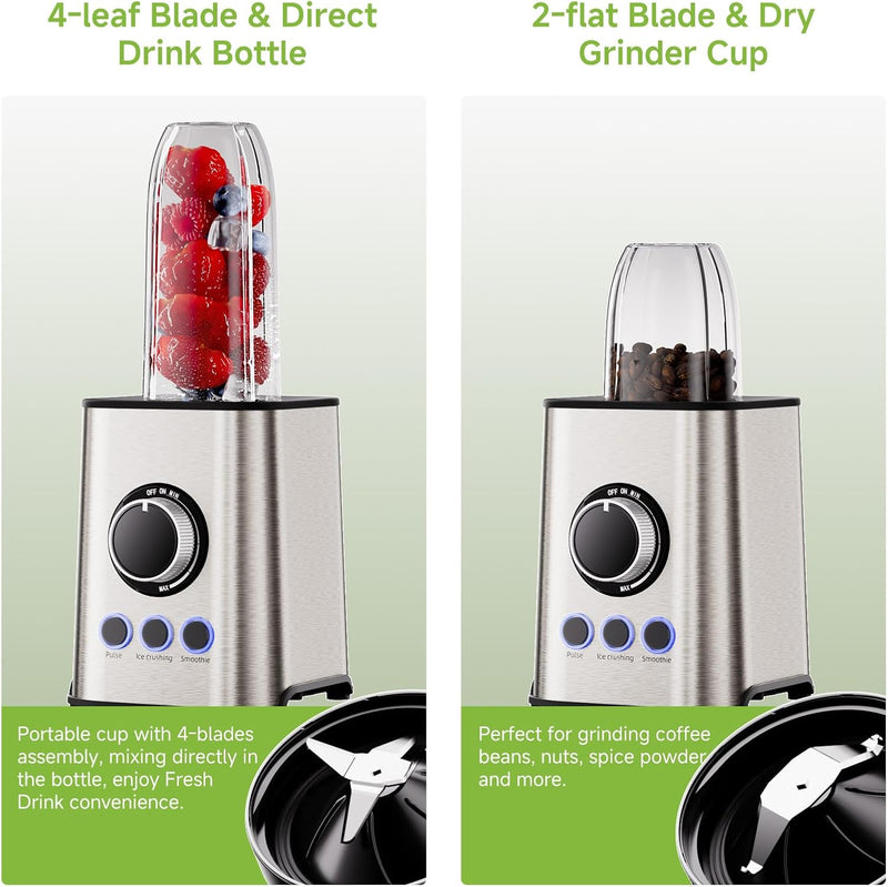 3 in 1 Food Blender 1300W 2 Preset