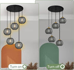 3 in 1 Large Glass Pendant Light Fixtures