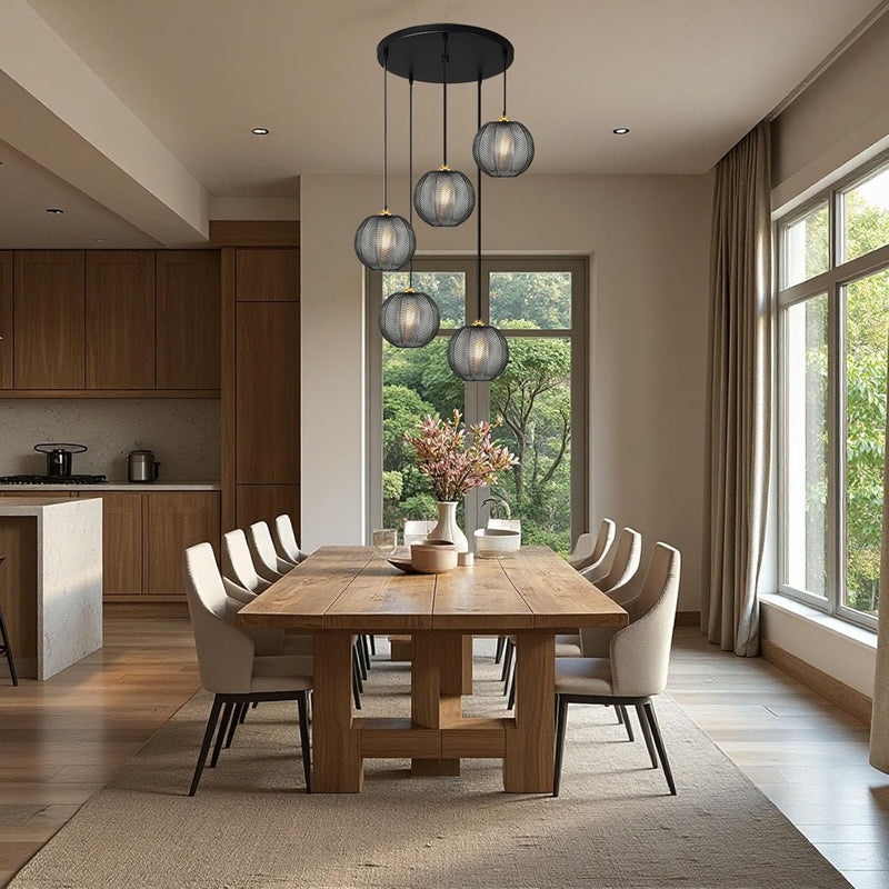 3 in 1 Large Glass Pendant Light Fixtures