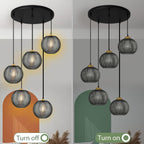 3 in 1 Large Glass Pendant Light Fixtures
