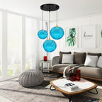 3 in 1 Large Glass Pendant Light Fixtures