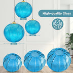 3 in 1 Large Glass Pendant Light Fixtures